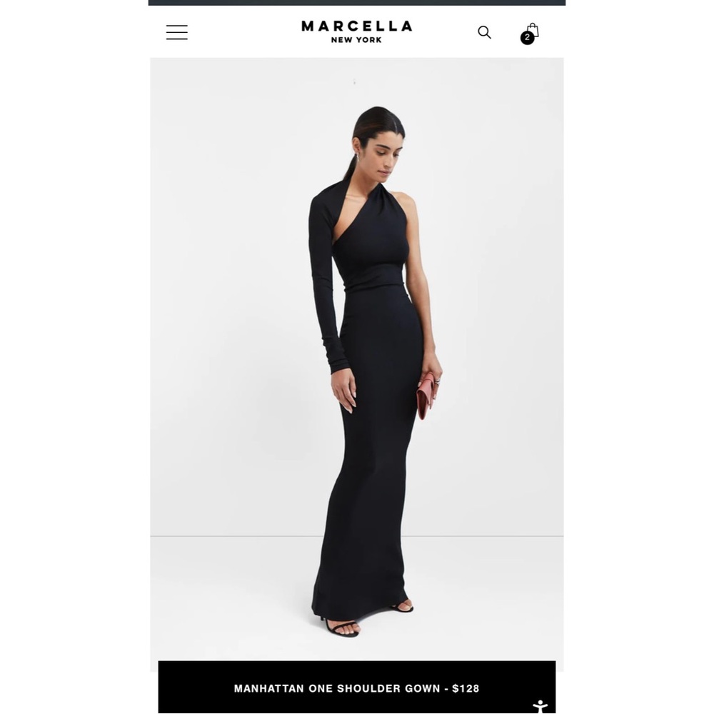 NWT Marcella NY One Shoulder Gown